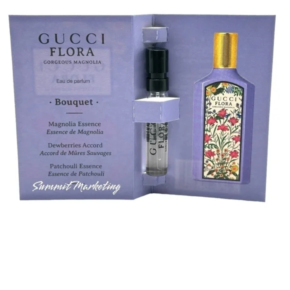 Gucci  Pouch AndBloom and Flora Fragrance Collection Boxed Five Samples Plus Two - Picture 5 of 12